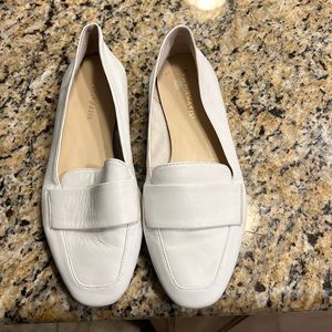 Enzo Angiolini white leather flats